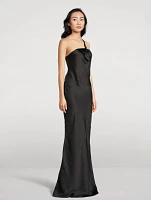 One-Shoulder Bias-Cut Gown