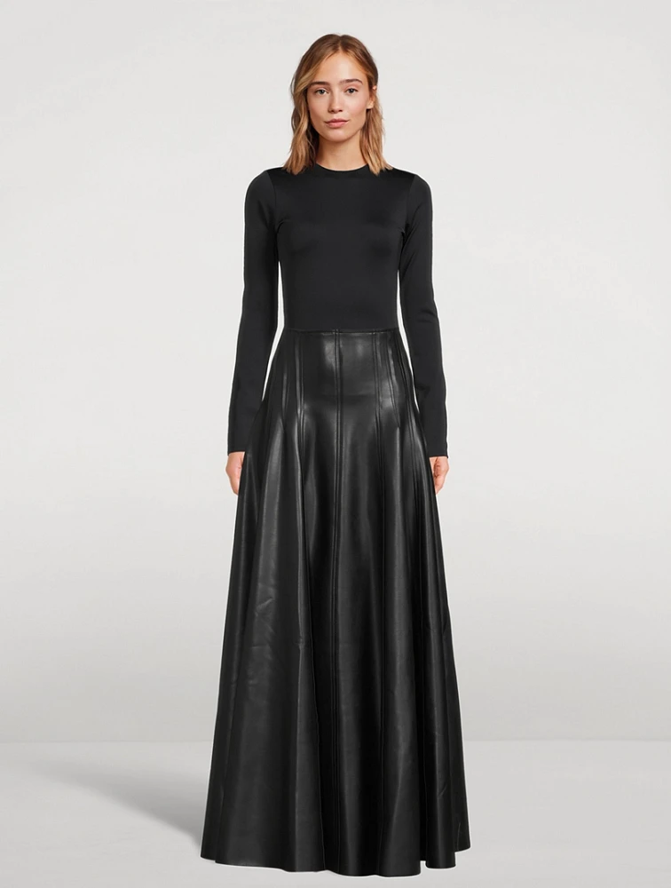 Grace Faux Leather Maxi Skirt