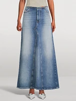 De-Pago Denim Maxi Skirt