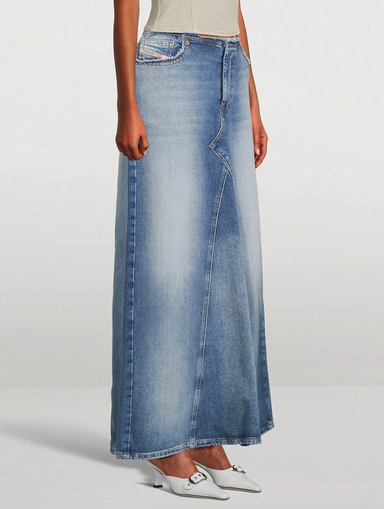 De-Pago Denim Maxi Skirt