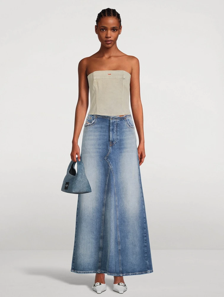 De-Pago Denim Maxi Skirt