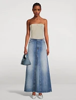 De-Pago Denim Maxi Skirt