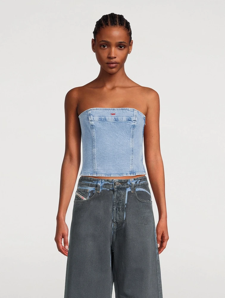 Ville Strapless Denim Top