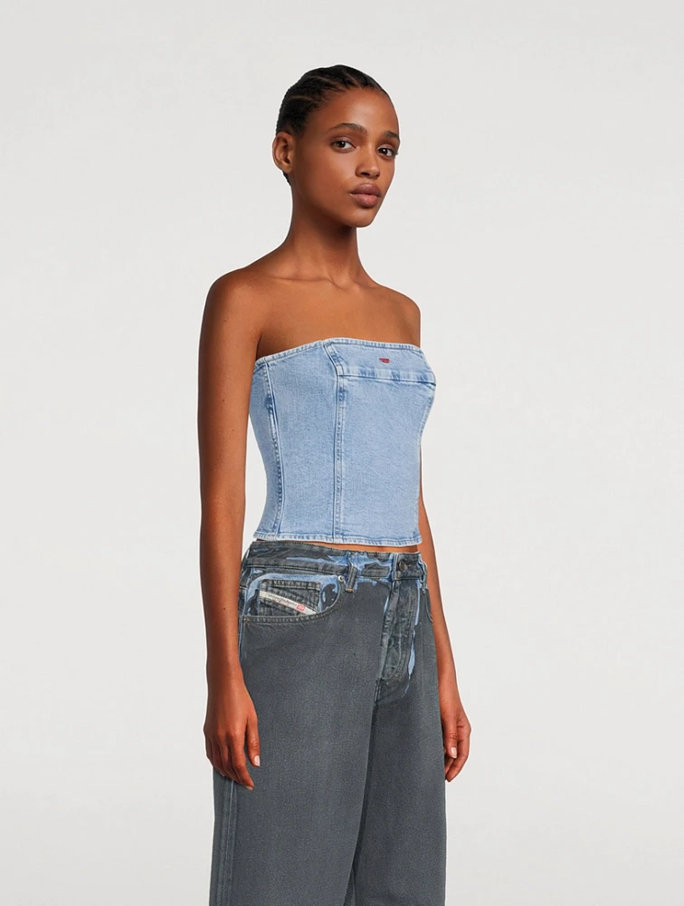 Ville Strapless Denim Top