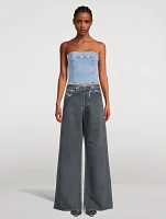 Ville Strapless Denim Top