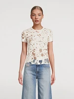 Destroyed Tulle And Jersey T-Shirt