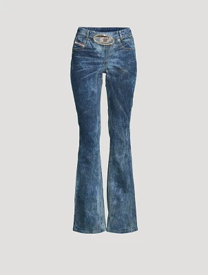 1969 D-Ebbey Low-Rise Slim Jeans With Crystal Plaque