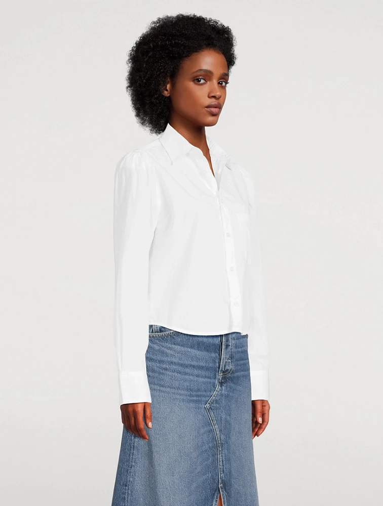 Nia Puff-Sleeve Poplin Shirt