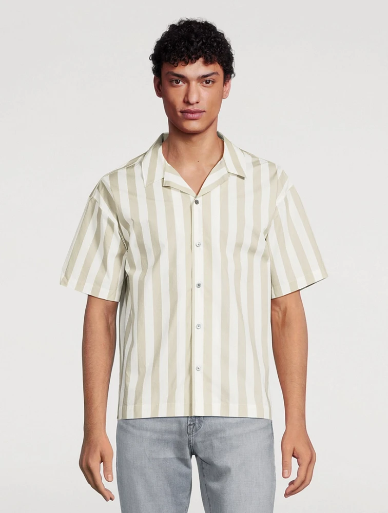 Short-Sleeve Shirt Striped Print