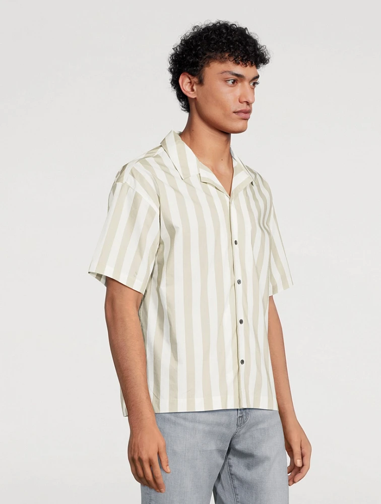 Short-Sleeve Shirt Striped Print