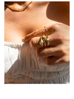 Bijoux Bezel Three-Piece Ring Set