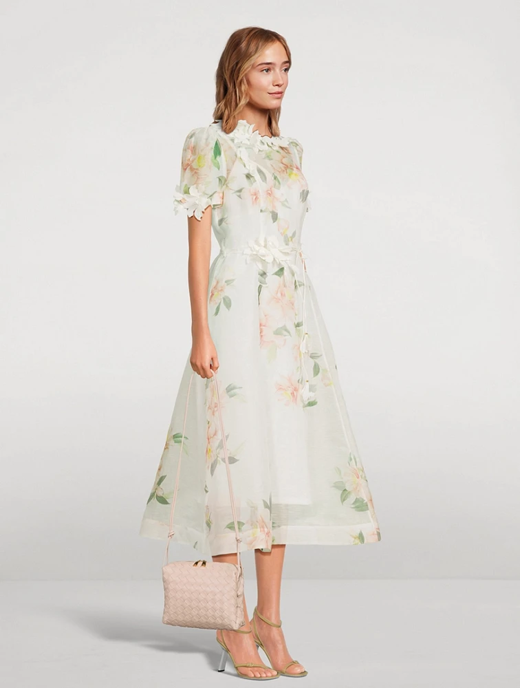 Liftoff Midi Dress In Floral Print