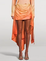 Tranquility Draped Silk Mini Skirt