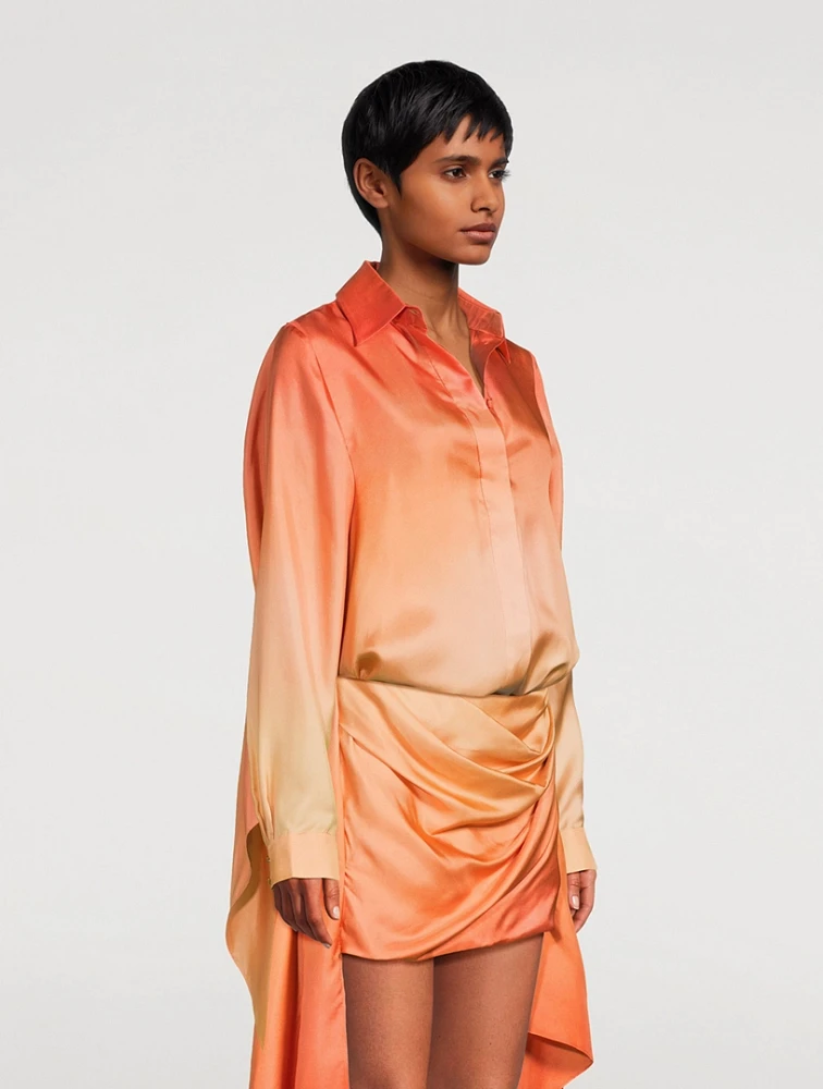 Tranquility Draped Silk Shirt