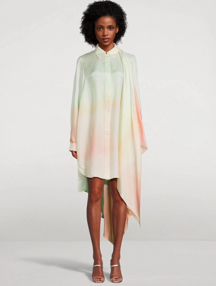 Natura Convertible Silk Shirt Dress