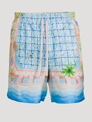 Le Plongeon Silk Shorts