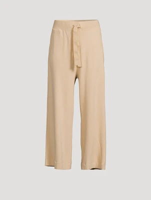 French Terry Wide-Leg Pants