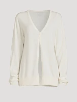 Cashmere Single-Button Cardigan