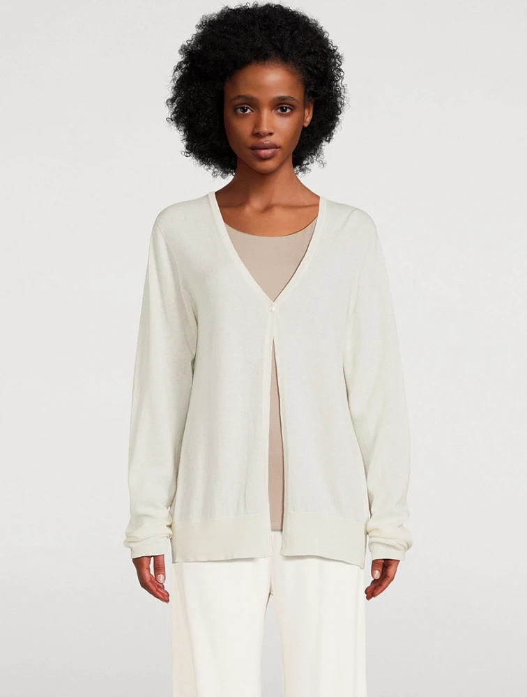 Cashmere Single-Button Cardigan