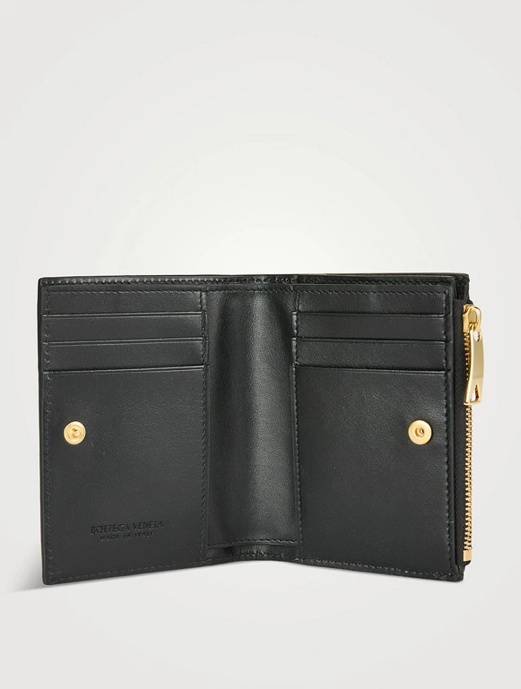 Small Intrecciato Leather Bifold Wallet