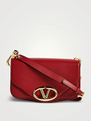 Small VLogo Leather Crossbody Bag