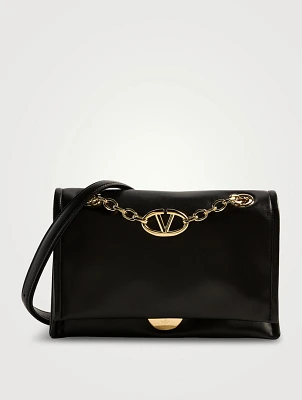 VLogo Chain Leather Shoulder Bag