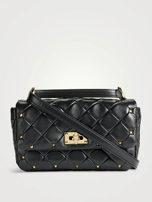 Rockstud Spike Leather Crossbody Bag
