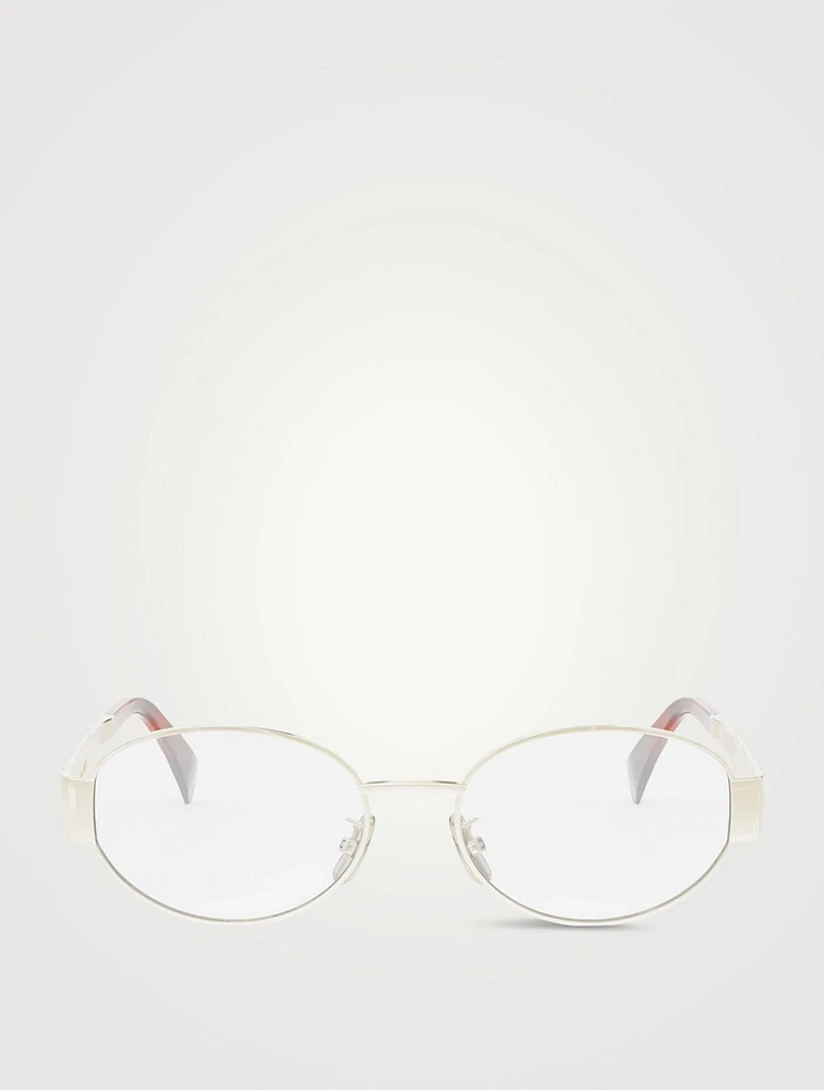 Metal Triomphe Oval Optical Glasses