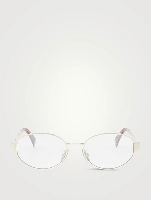 Metal Triomphe Oval Optical Glasses