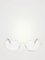 Metal Triomphe Oval Optical Glasses