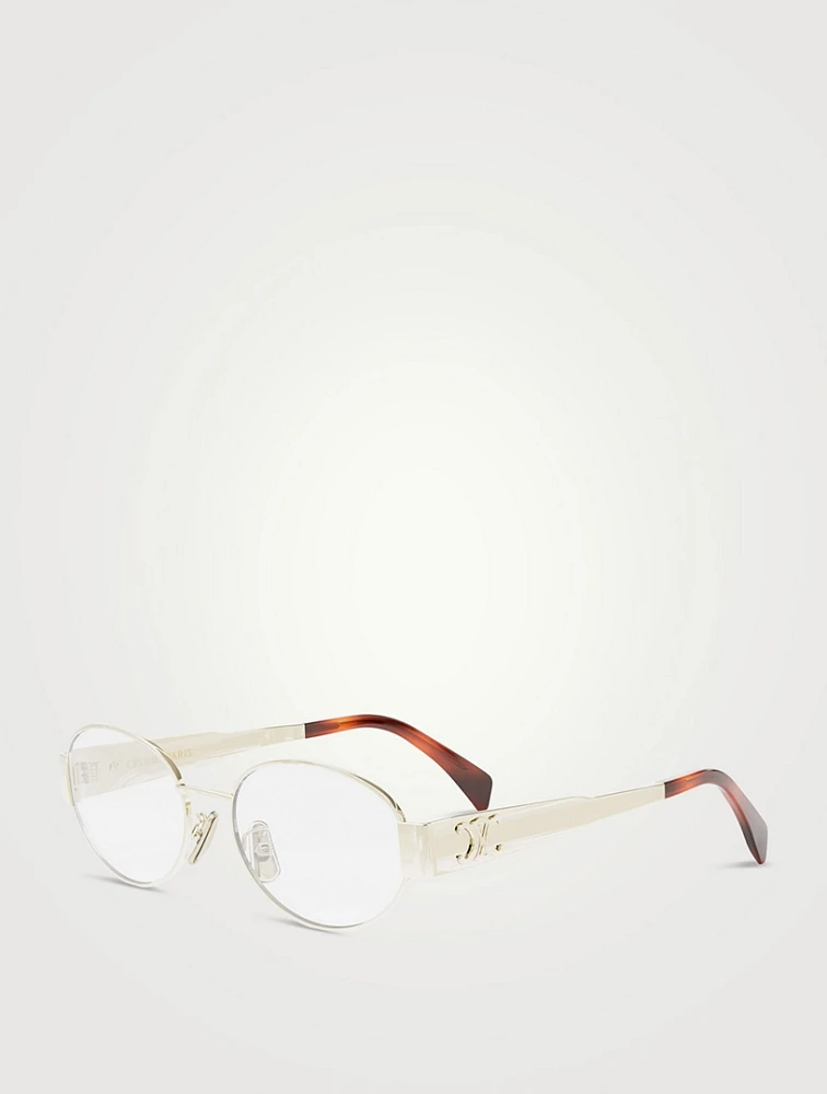 Metal Triomphe Oval Optical Glasses