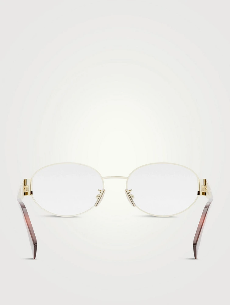 Metal Triomphe Oval Optical Glasses