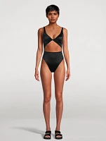 Twisted Cut-Out One-Piece Swimsuit