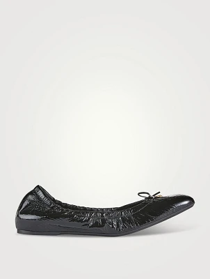 VLOGO Patent Leather Ballerinas