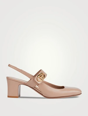 VLOGO Locker Leather Mary Jane Ballet Pumps