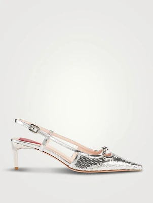 Viv' Canard Sequin Slingback Pumps