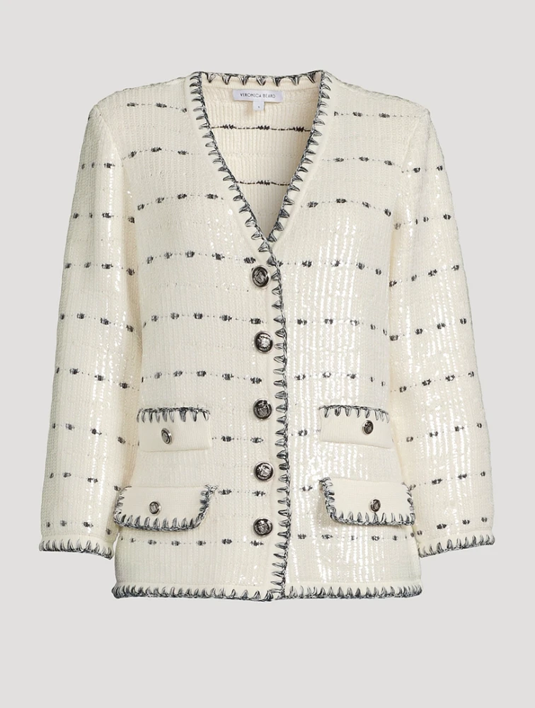 Ceriani Sequined Knit Jacket