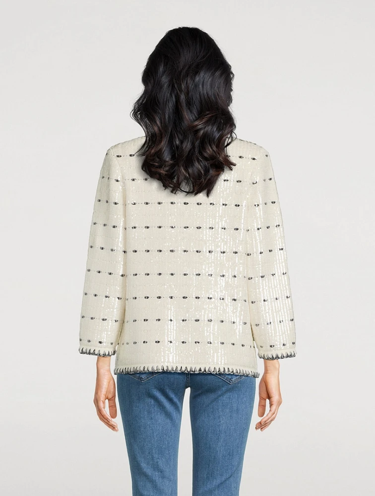 Ceriani Sequined Knit Jacket