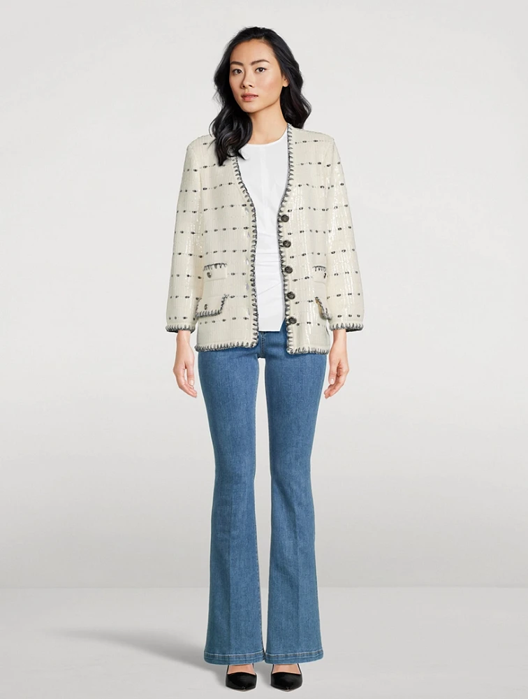 Ceriani Sequined Knit Jacket
