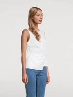 Bisa Stretch Cotton And Nylon Sleeveless Top