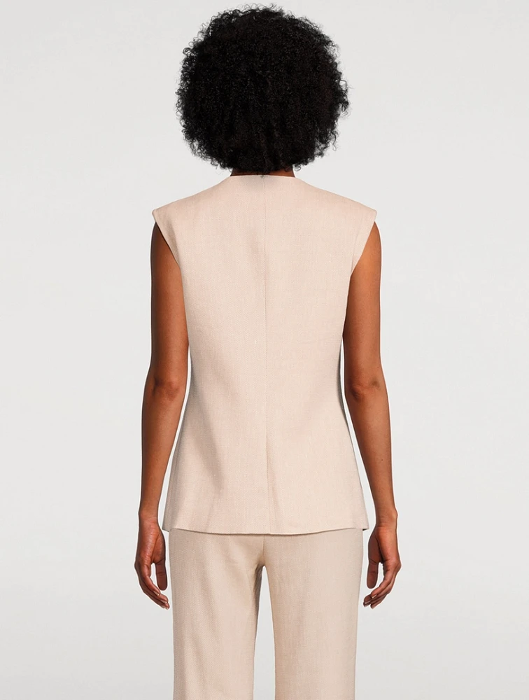 Tamara Linen-Blend Vest