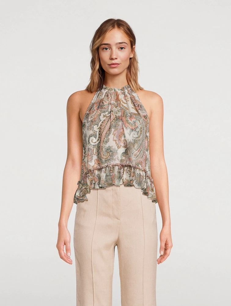 Renee Halter Top Floral Print
