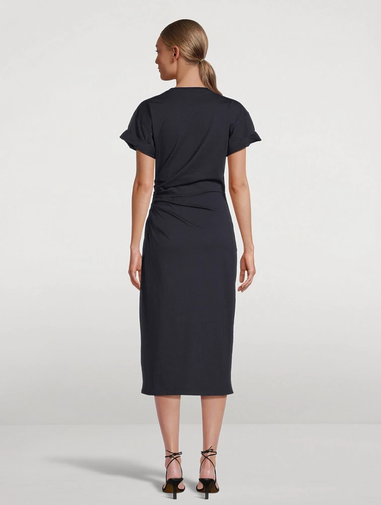 Ruched Jersey Midi Dress