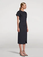 Ruched Jersey Midi Dress