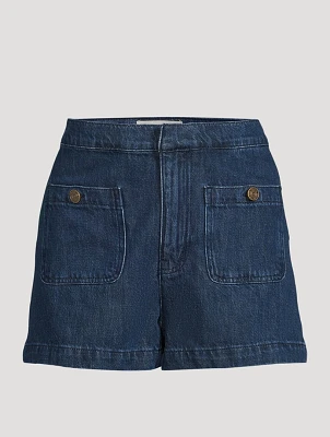 Denim Trouser Shorts