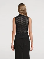 Stretch-Lace Sleeveless Top