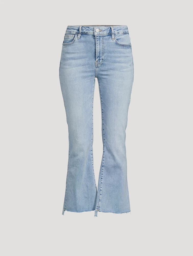 Le Crop Mini Bootcut Jeans With Step Fray