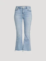 Le Crop Mini Bootcut Jeans With Step Fray