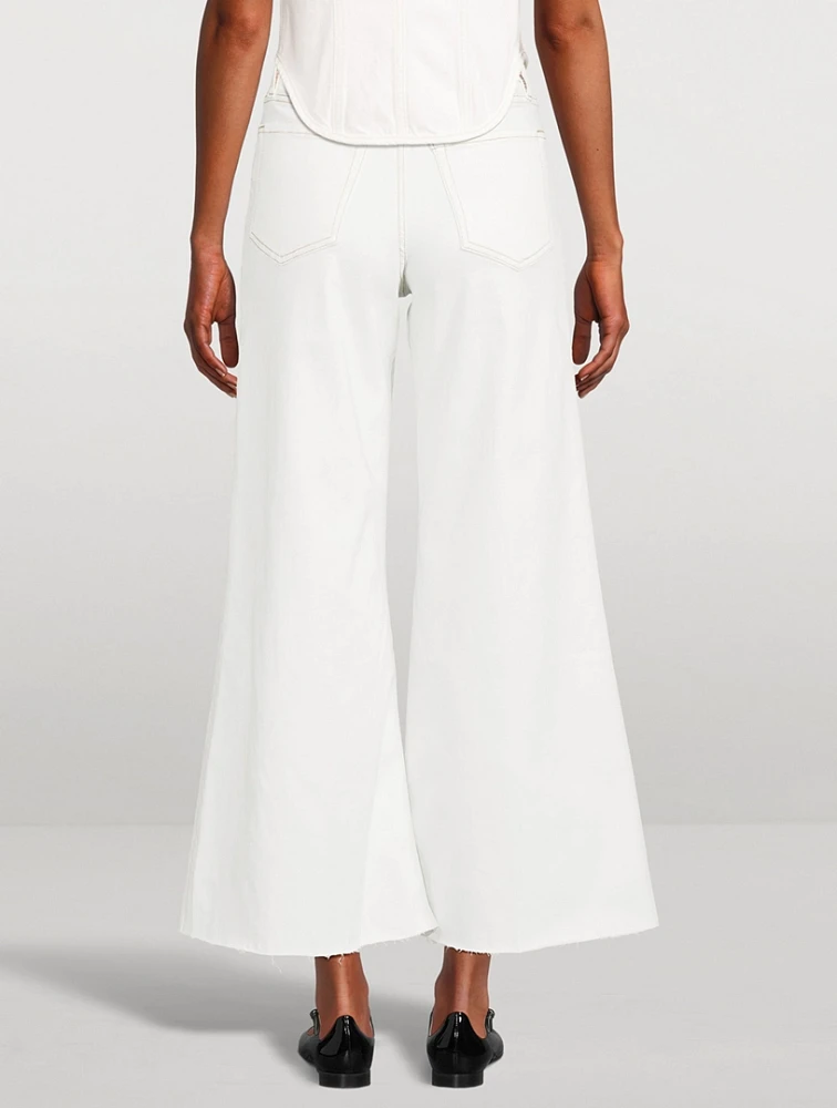 Le Palazzo Crop Wide-Leg Jeans