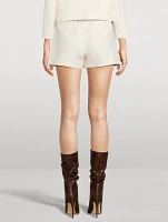 High-Waisted Patch Pocket Shorts